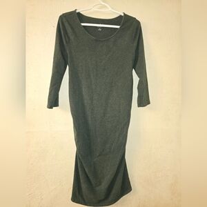 Isabel Maternity by Ingrid & Isabel Dark Green Long Sleeve Dress